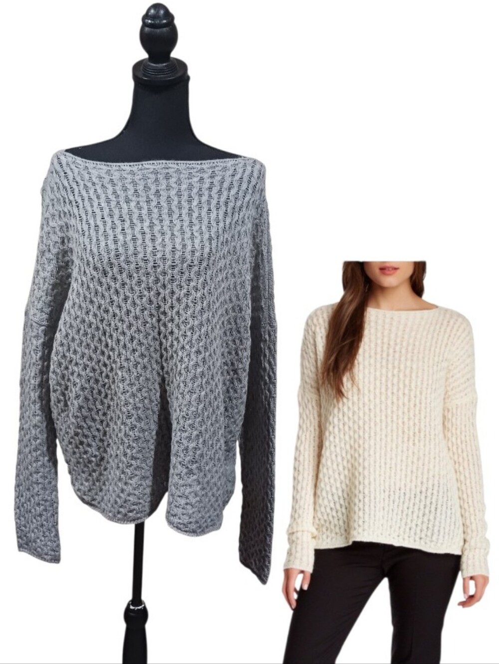 VINCE Open Cable Knit Wool Alpaca Camel Botneck Pullover Sweater